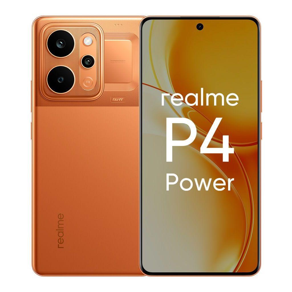 6.8" Смартфон REALME P4 Power 8/256Gb, NFC, AMOLED, 144Гц, 10001мAч, оранжевый