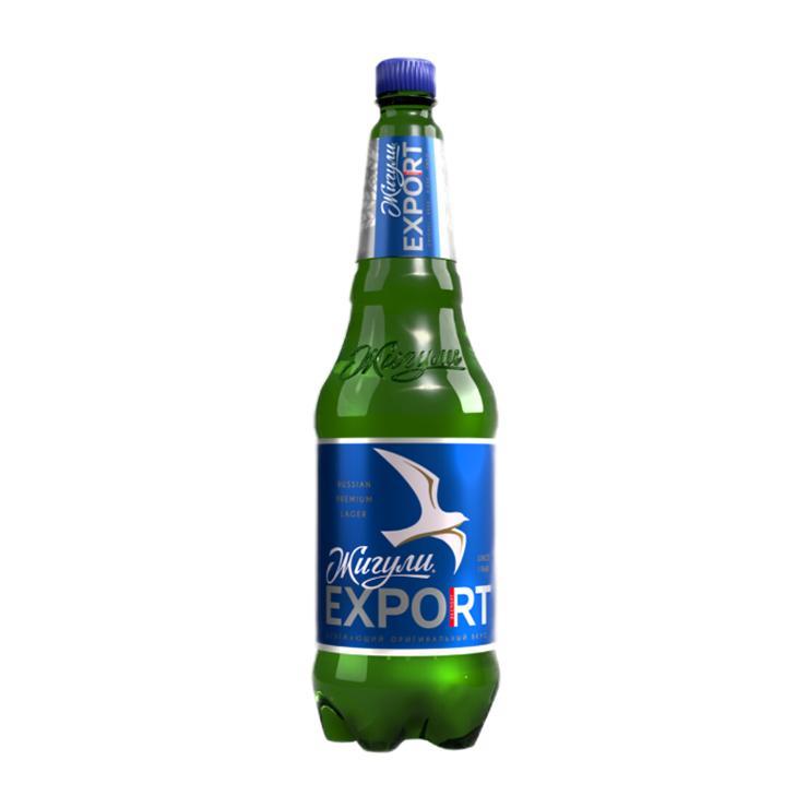 Пиво Жигули Барное Export светлое фильтрованное пастеризованное 4,8% 1,25 л., ПЭТ