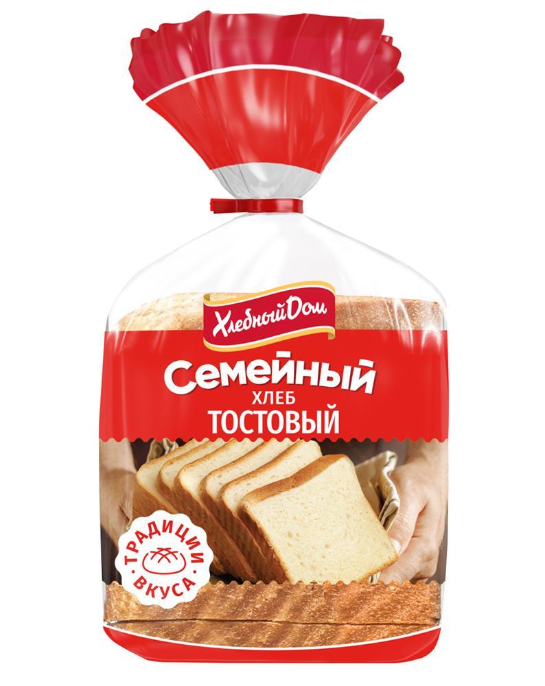 Хлеб Хлебный Дом Семейный Тостовый нарезка 320 гр., пакет