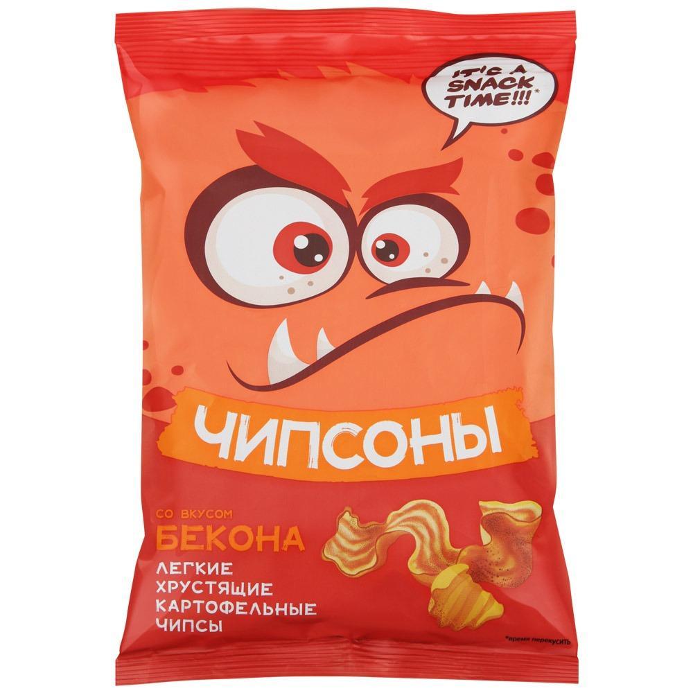 Чипсы Чипсоны со вкусом бекона 40 гр., флоу-пак