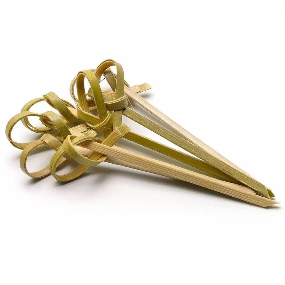 Пика 90 мм дизайнерский Узелок 25 шт/упак Китай 440-701 бежевая., бамбук., флоу-пак