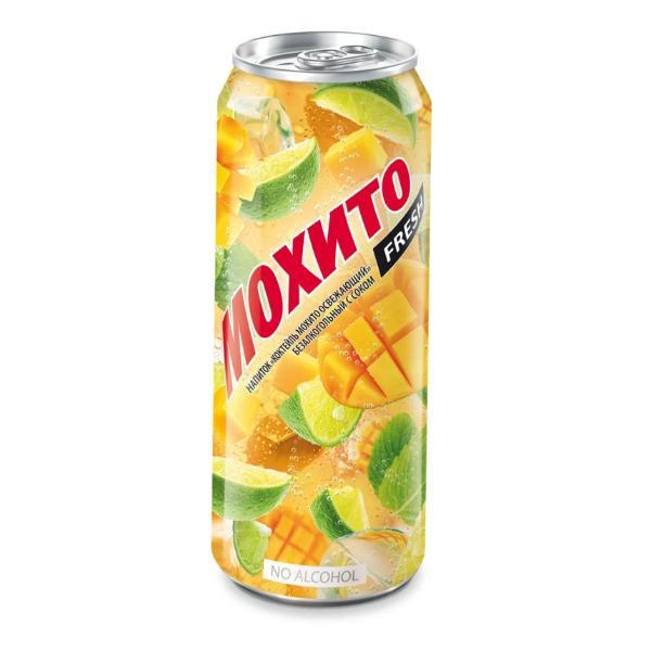 Напиток газированный Мохито fresh манго 450 мл., ж/б