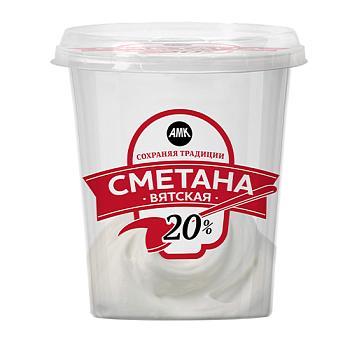 Сметана АМК Сохраняя Традиции Вятская 20% 310 гр., ПЭТ