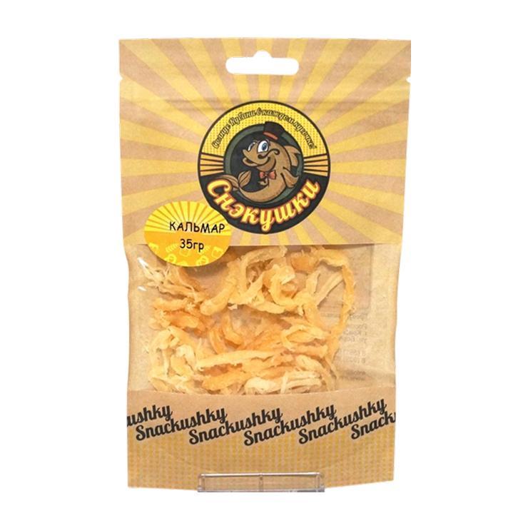 Кальмар сушеный Снэкушки стружка 50 гр., дой-пак