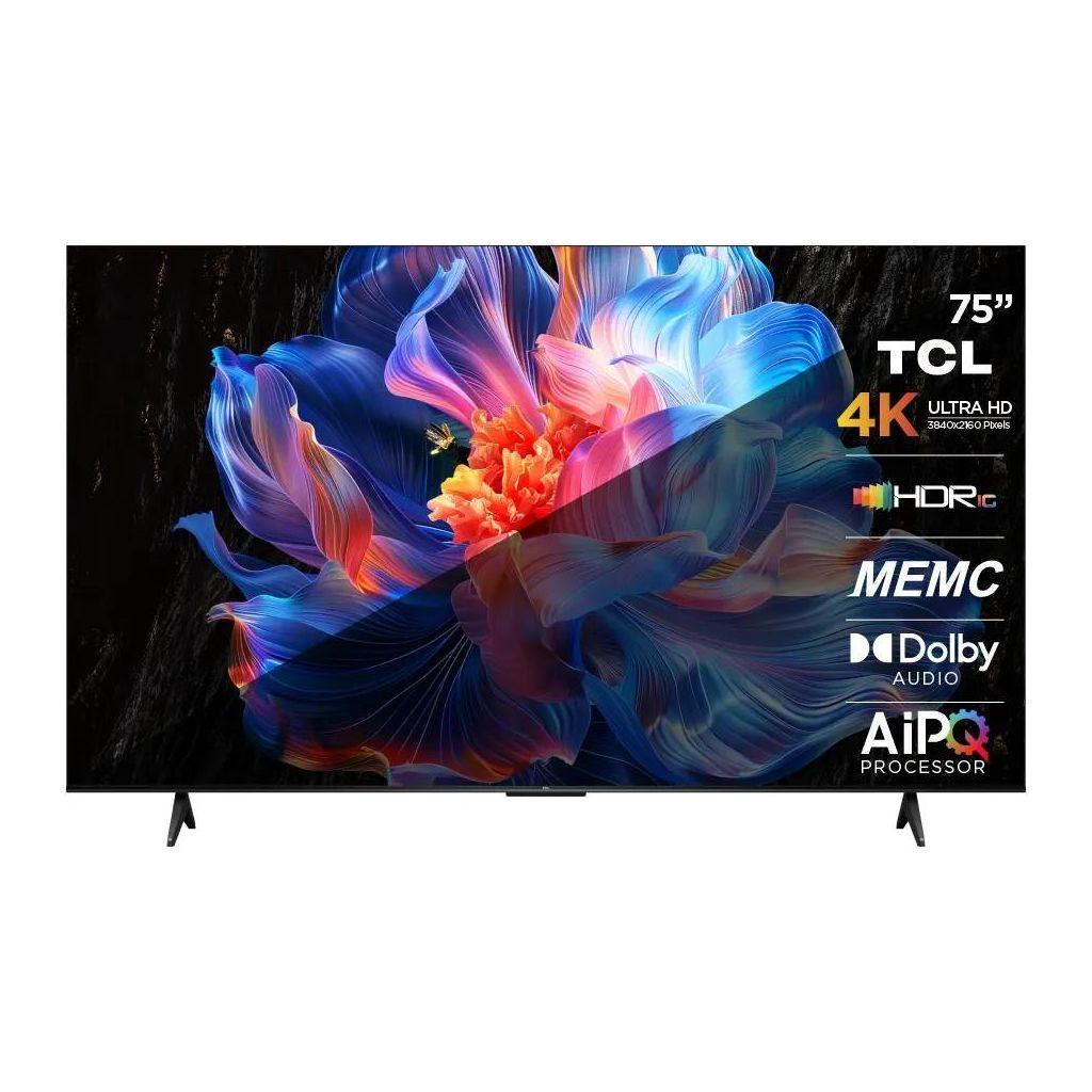 75" Телевизор TCL 75P6K 4K Ultra HD, СМАРТ ТВ, Google TV, черный