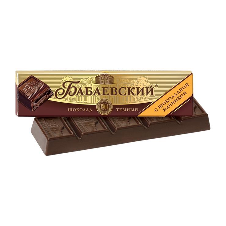 Шоколад Бабаевский с шоколадной начинкой 50 гр., обертка