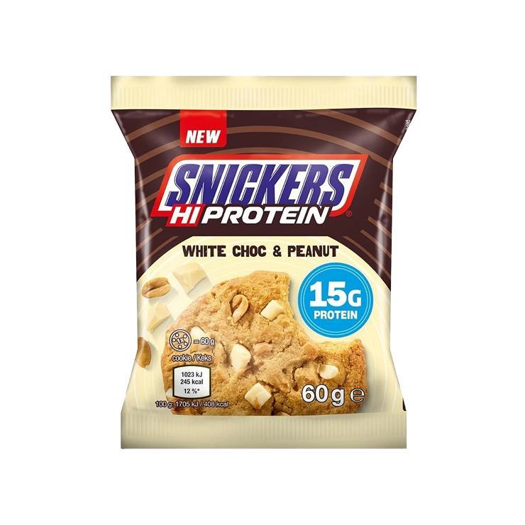 Печенье протеиновое Snickers White Chocolate&Peanut белый шоколад со вкусом арахиса 60г 1/12