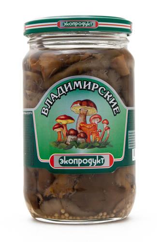 Грибы ассорти маринованное по-домашнему, Владимирское, Экопродукт, 340 гр., Стекло