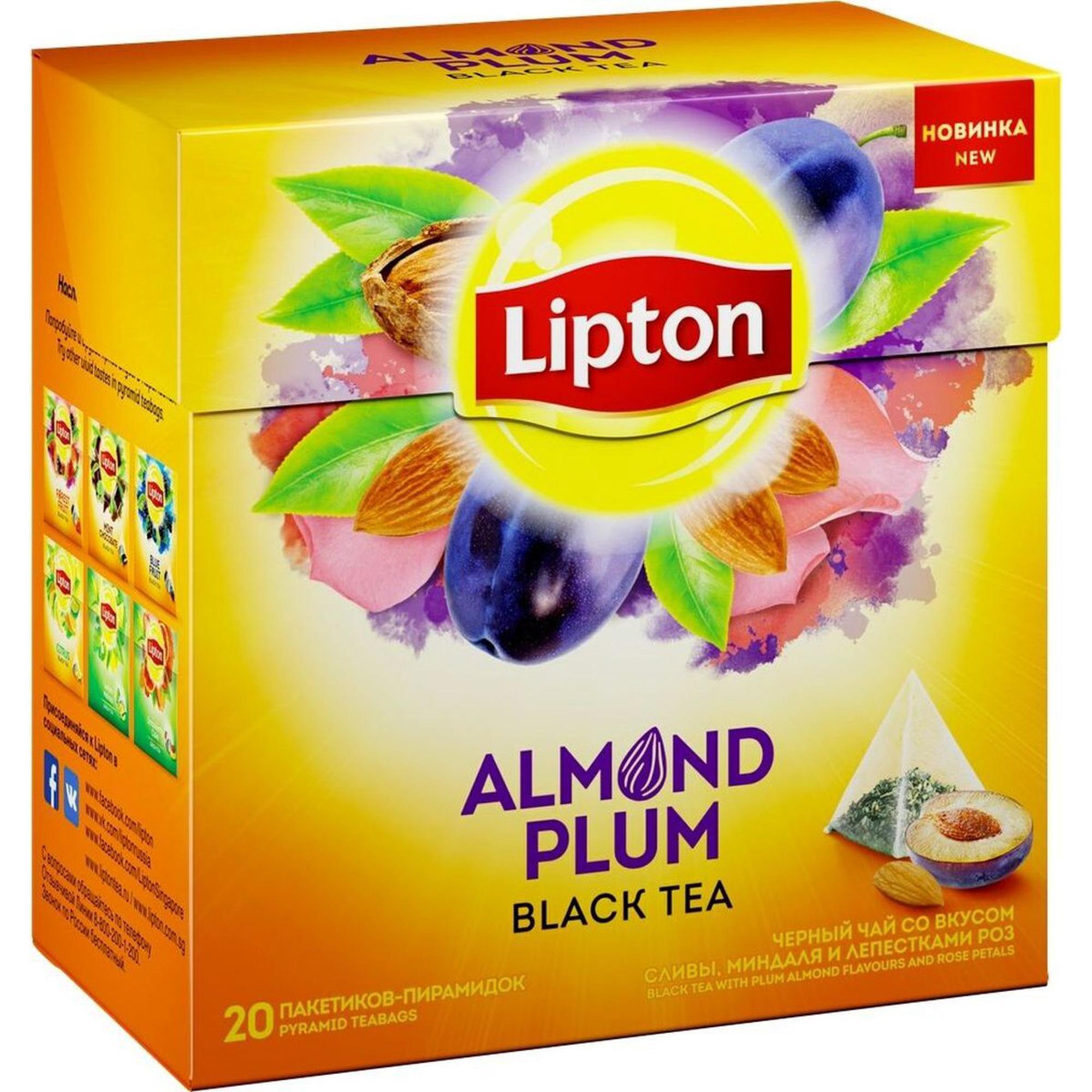 Липтон 20пак. пирамидок Almond plim 36гр 1/12