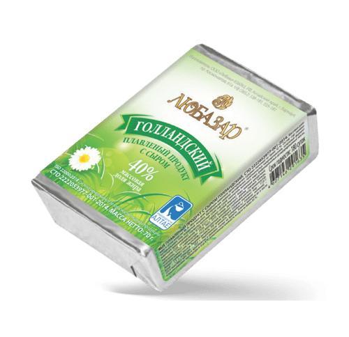 Продукт сырный плавленый Любазар Голландский 70 гр., обертка