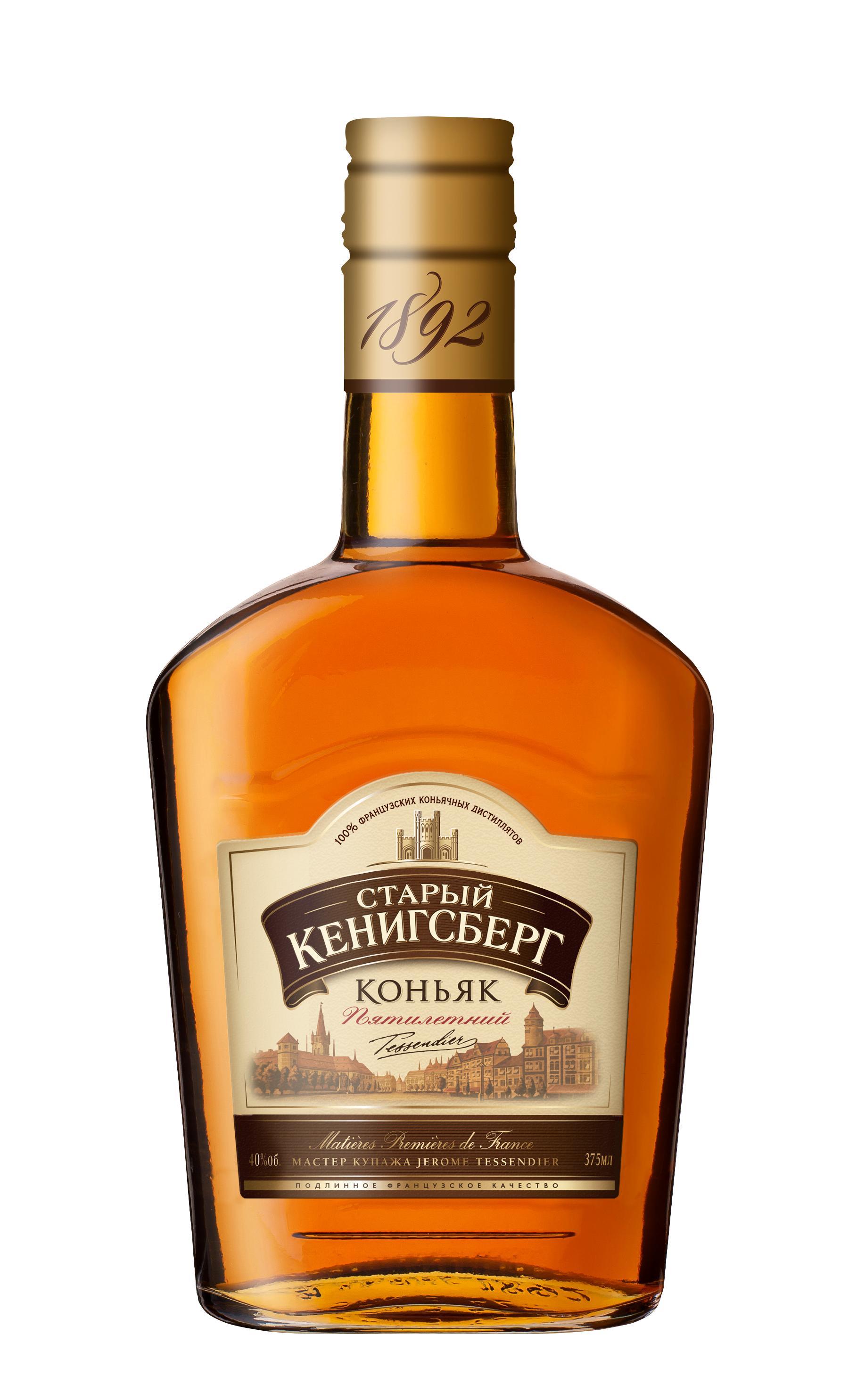 Коньяк 5-летний Старый Кенигсберг 40 %, 375 мл., стекло