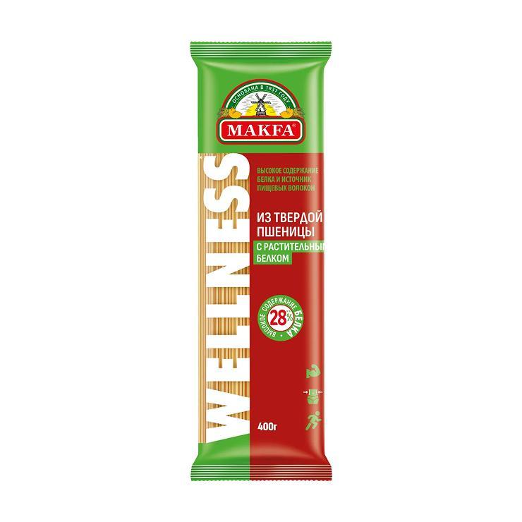 Макароны Makfa Wellness спагетти высокобелковые 400 гр., флоу-пак