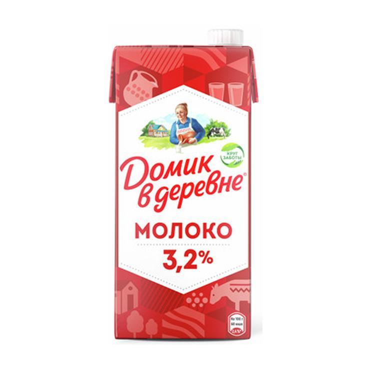 Молоко 3,2%, Домик в Деревне, 950 гр., тетра-пак