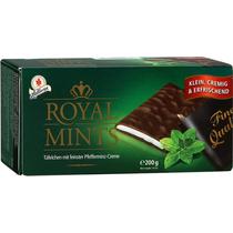 Плитки шоколадные Halloren Royal Mints с мятной начинкой 200 гр., картон