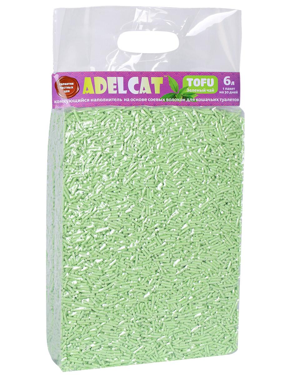 Наполнитель Adel Cat, Tofu Комкующийся Зеленый Чай, 2,5 кг., пакет