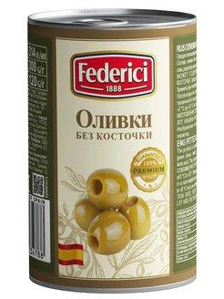 Оливки Federici без косточки 300 гр., ж/б