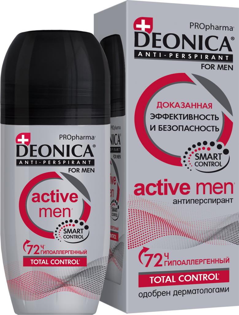 Антиперспирант Deonica Active Men ролик 50 мл., картон