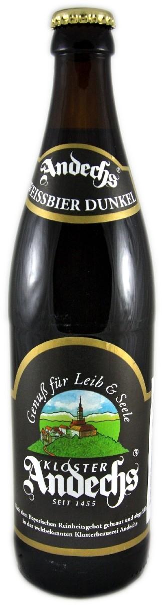 Пиво Andechs Weissbier Dunkel темное нефильтрованное пастеризованное 5% 500 мл., стекло