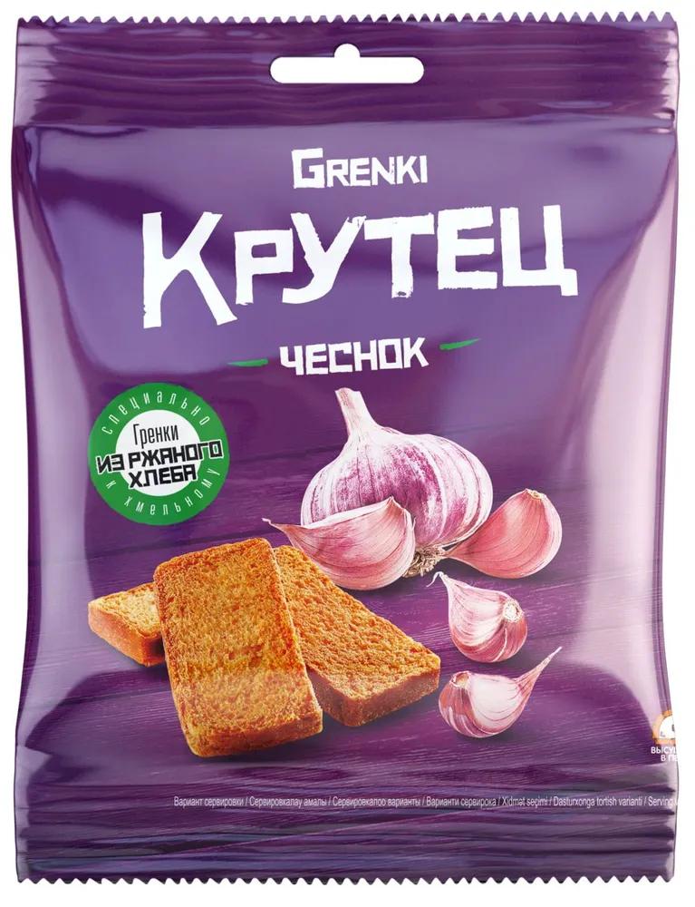 Гренки Крутец со вкусом чеснока 80 гр., флоу-пак