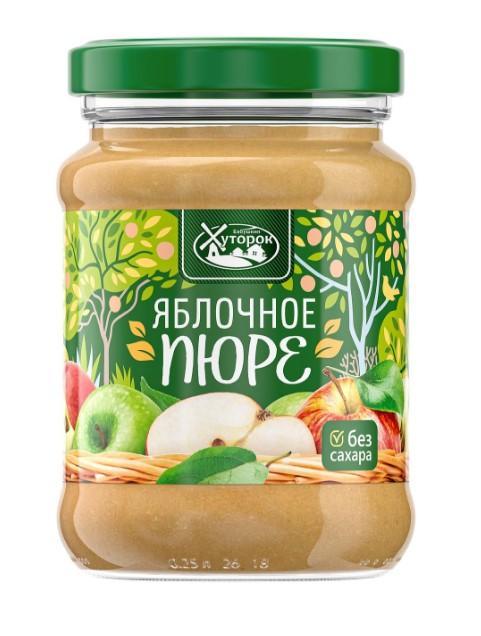Яблоки протертые Бабушкин Хуторок натур. Беларусь, 250 гр., стекло