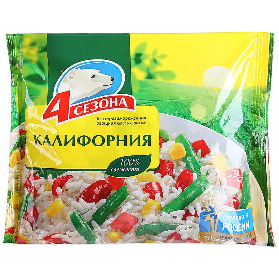 Смесь овощей 4 Сезона Калифорния 400 гр., флоу-пак