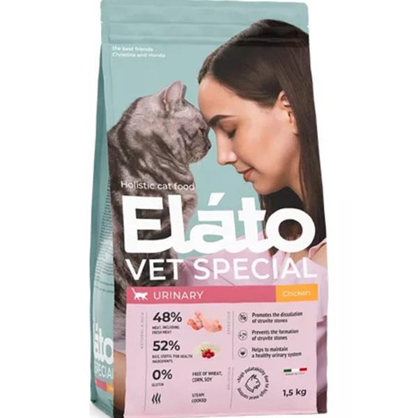 Корм для котов и кошек сухой Elato Holistic Vet Special Urinary диетический с курицей 1,5 кг., пакет