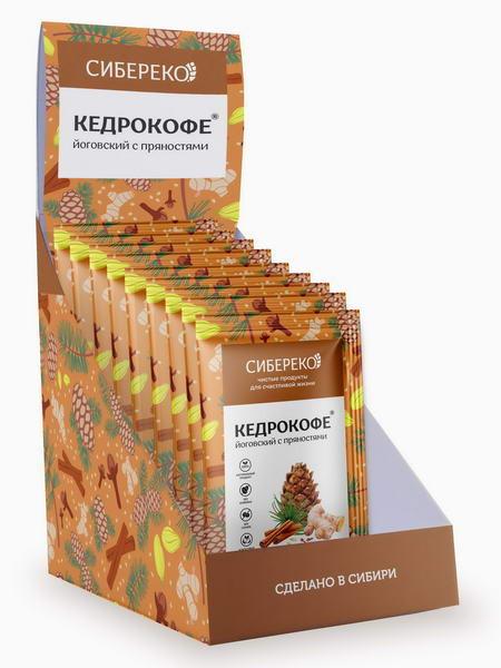 Кедрокофе Sibereco Йоговский с пряностями 250 гр., картон