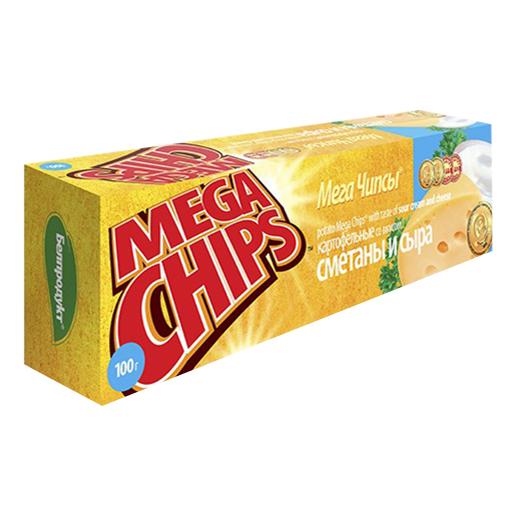 Чипсы Mega Chips сметана и сыр 200 гр., картон