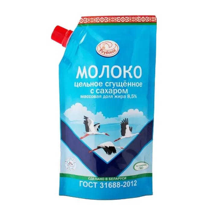 Молоко Глубокое Цельное сгущенное с сахаром 8.5% 280 гр., дой-пак