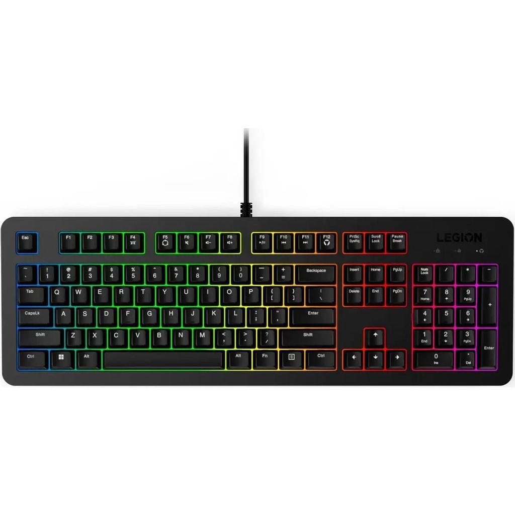 Клавиатура Lenovo Legion K310 RGB, проводная, USB, мембранная, черный [gy41n91872]
