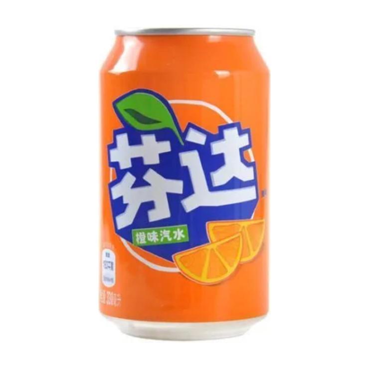 Напиток газированный Fanta апельсин Китай 330 мл., ж/б