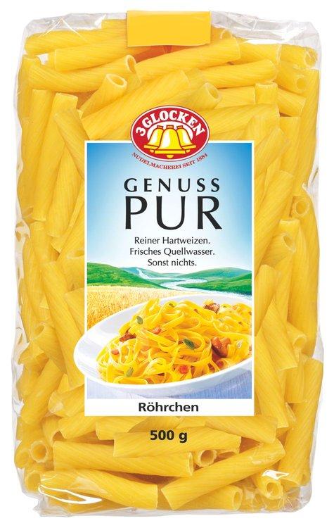 Макаронные изделия 3 Glocken Genuss Pur Rohrchen, 500 гр., пластиковый пакет