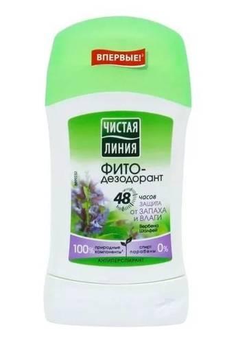 Фито-дезодорант антиперспирант Чистая линия Защита от запаха и влаги Карандаш