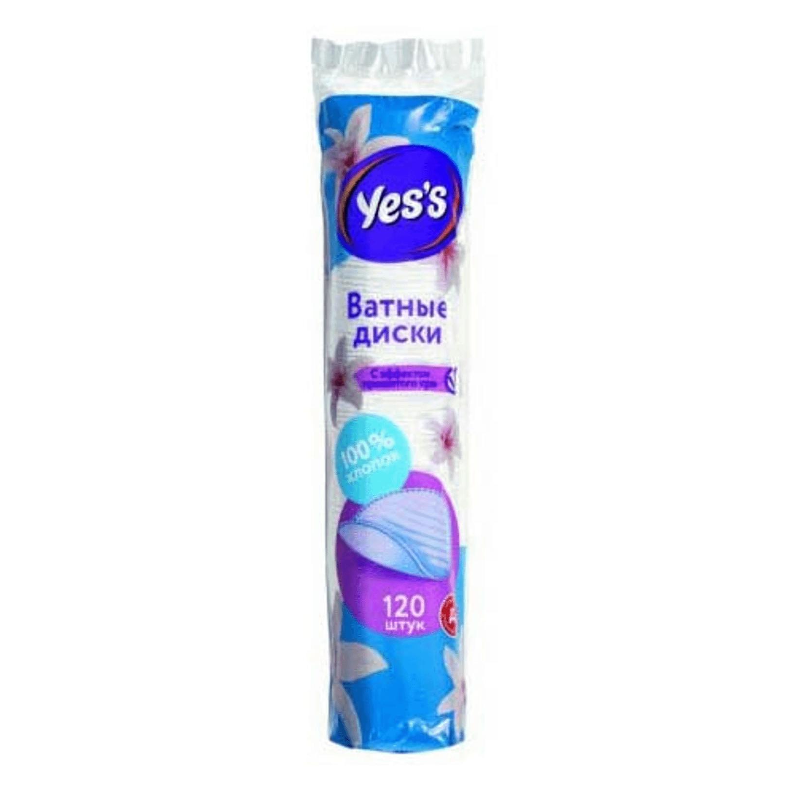 Ватные диски Yes's 120 шт., флоу-пак