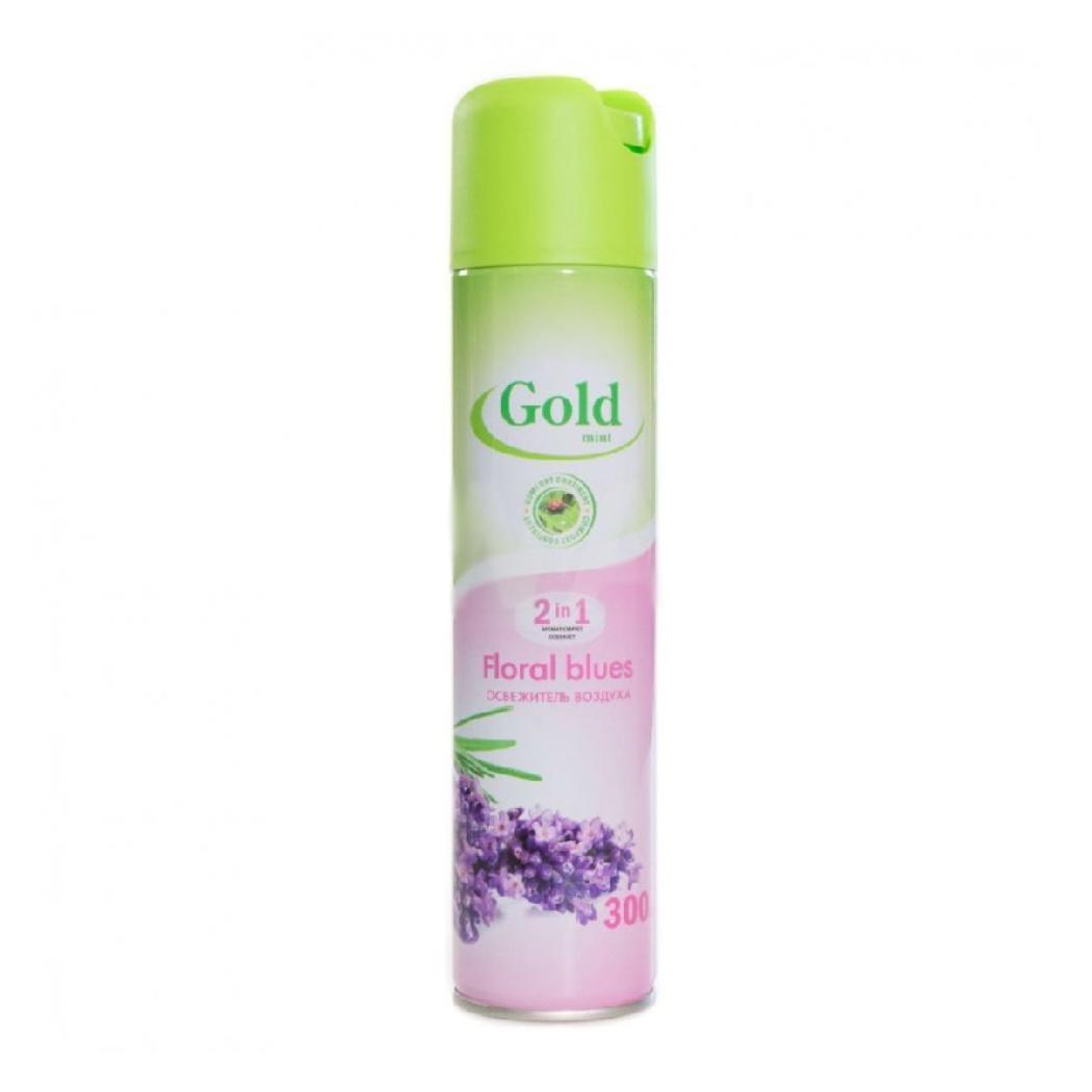 Освежитель воздуха Gold Mint Floral blues 2 в 1 300 мл., баллон