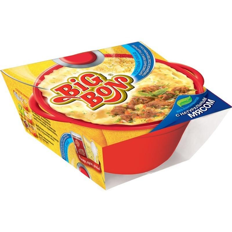 Готовое блюдо Big Bon Готовый обед Картофель с гуляшом 110 гр., стакан