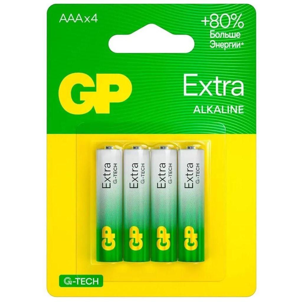 AAA Батарейка GP Extra Alkaline 24AXA21-2CRSBC4, 4 шт.
