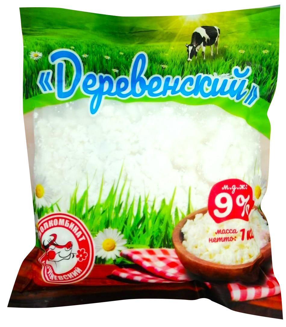 Продукт творожный Коченевская буренка 9% 1 кг., пакет