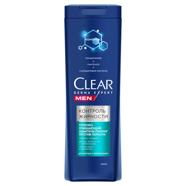 Шампунь-пилинг Clear Derma Expert Men Контроль жирности 380 мл., флакон