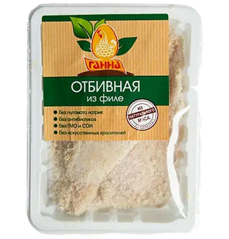 Отбивная Ганна из филе цыпленка-бройлера 1 кг., пакет