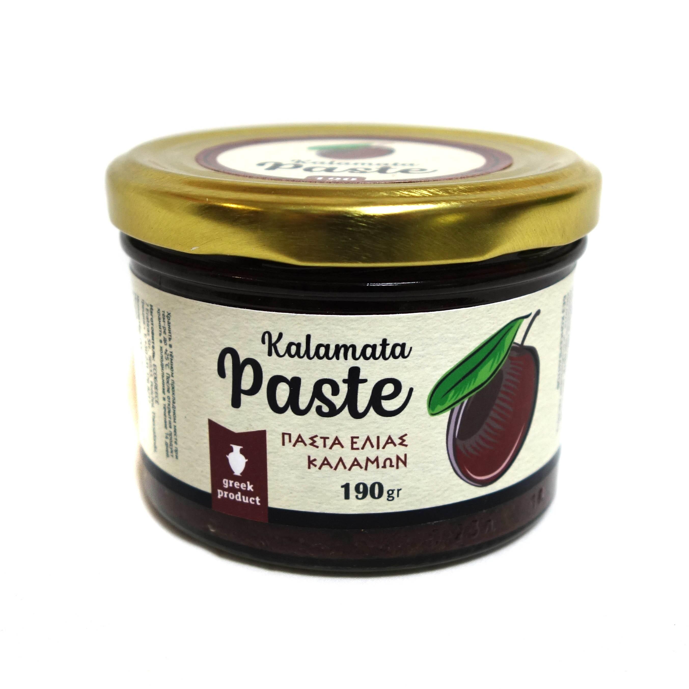 Паста из оливок EcoGreece Каламата, 190 гр., стекло