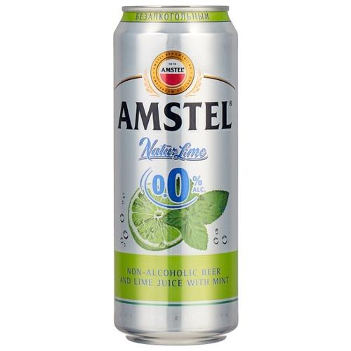 Напиток пивной безалкогольный Amstel лайм мята безалкогольный 430 мл., ж/б