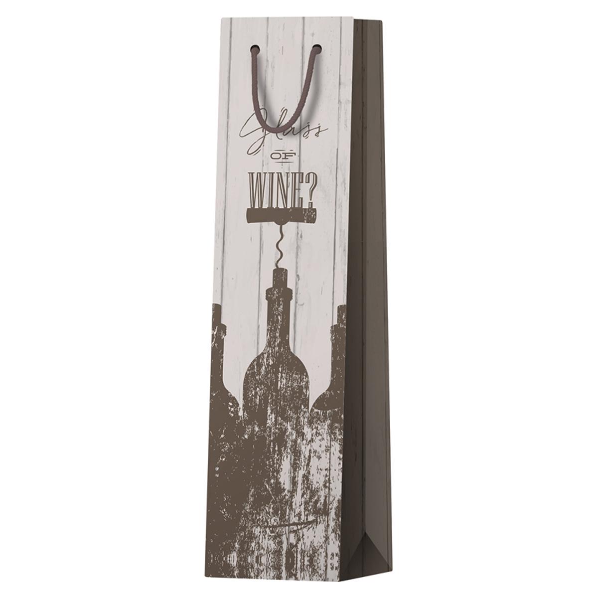 Пакет подарочный под бутылку ArtSpace retro style матовое ламинирование 12х36х8,5 см.