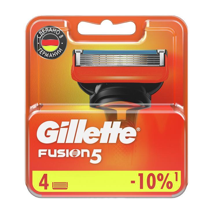 Кассета для бритвенного станка Gillette fusion 4 шт., пластиковая упаковка