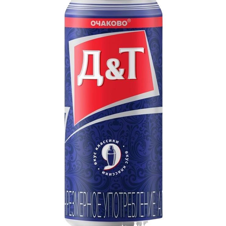 Напиток пивной Очаково Д&Т нефильтрованный пастеризованный 7% 450 мл., ж/б