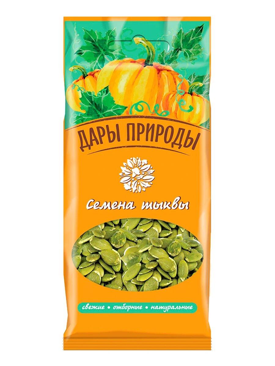 Ядра семян тыквы сырые, Дары природы, 50 гр., флоу-пак