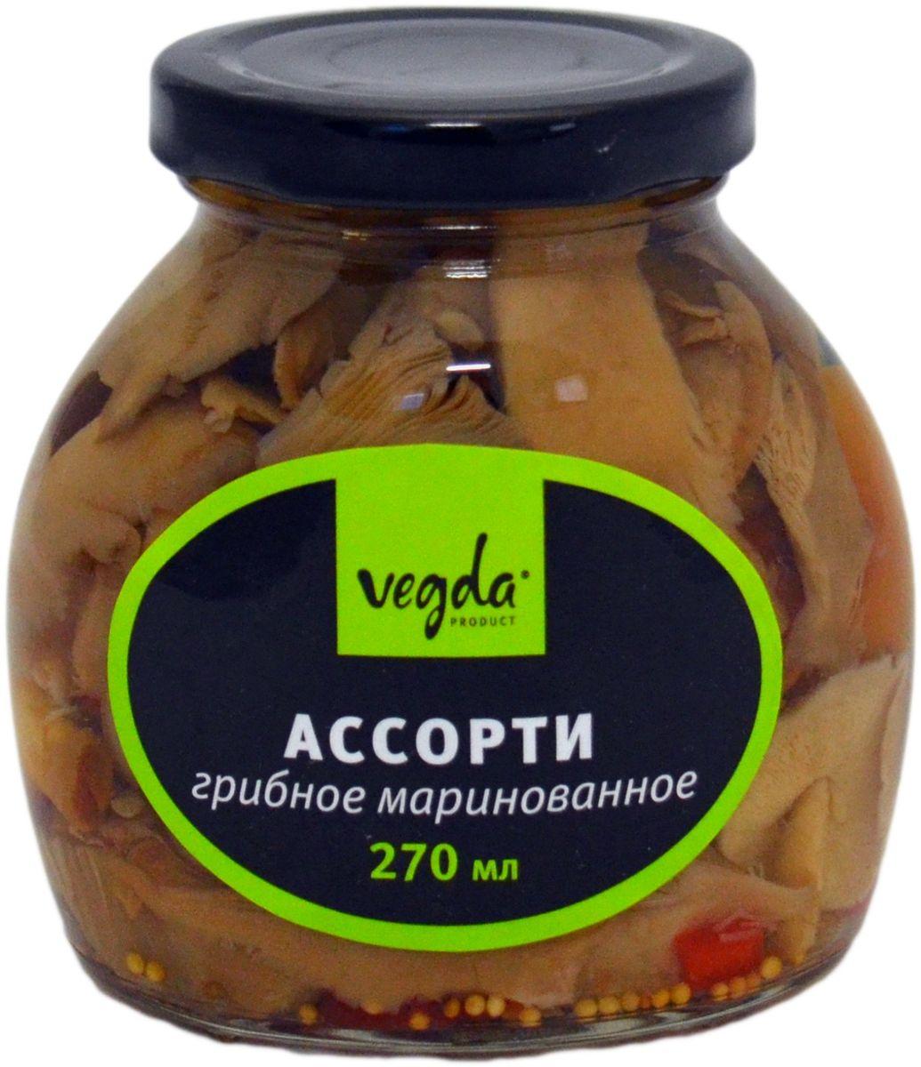 Грибы Vegda Product маринованные ассорти 270 мл., стекло