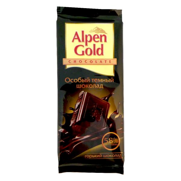Шоколад Alpen Gold темный особый 90 гр., флоу-пак