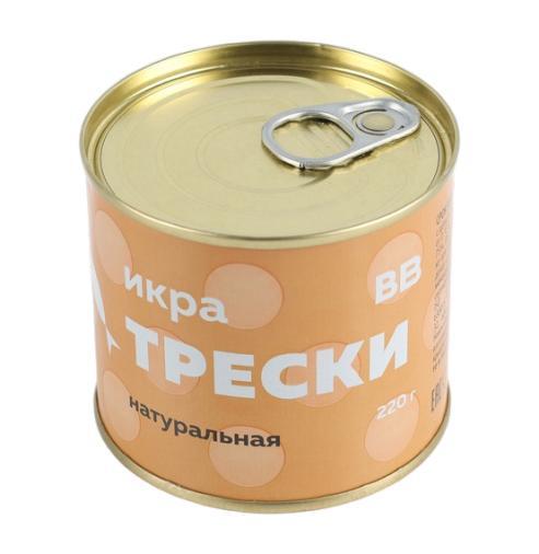 Икра ВкусВилл трески 220 гр., ж/б