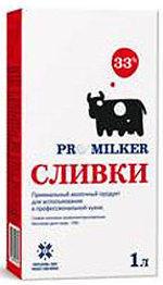 Сливки 33%, ГОСТ 31451-2013 Promilker, 1 л., тетра-пак